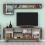 Hanah Home Mueble de TV Nogal y Blanco